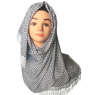 Polka Dotted Nylon Lycra Soft Hijab